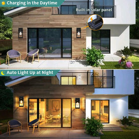 AEQ solar wall light motion sensor activation in action