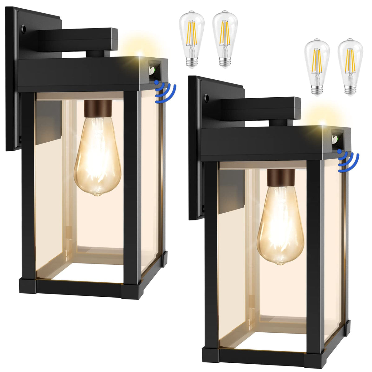AEQ solar wall light front view for modern porch illumination