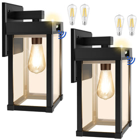 AEQ solar wall light front view for modern porch illumination