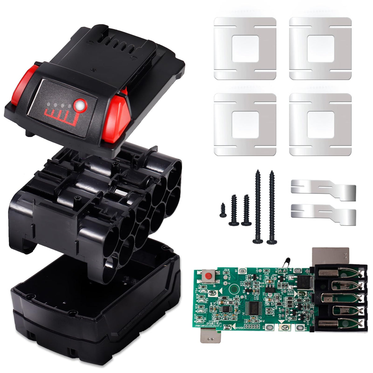 Aernair battery case replacement parts for Milwaukee M18 enables easy DIY rebuild and longer battery life.