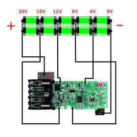 Aernair 18V battery shell kit with PCB protects electronics and extends runtime.