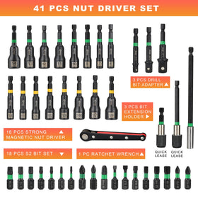 Cr-V steel nut drivers close-up showing durability and finish
