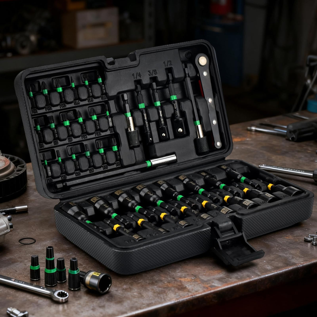 S2 steel bits offer high hardness for demanding screw driving