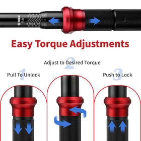 AEROFORCE torque wrench set displays calibration certificate for trusted accuracy.