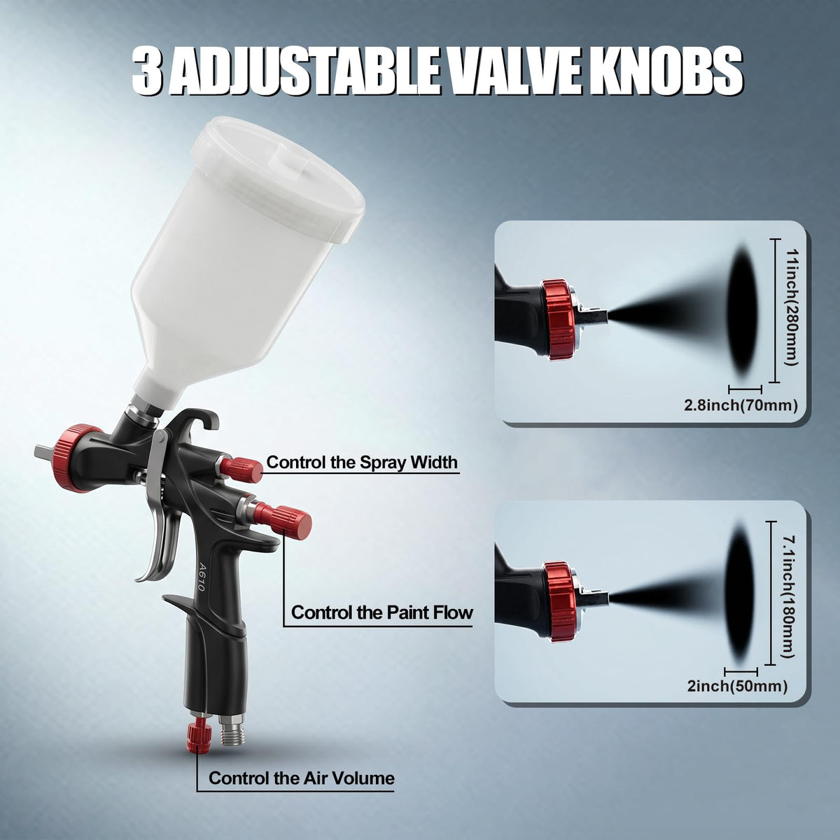 AEROPRO A610 nozzle 1.7mm for broader coverage