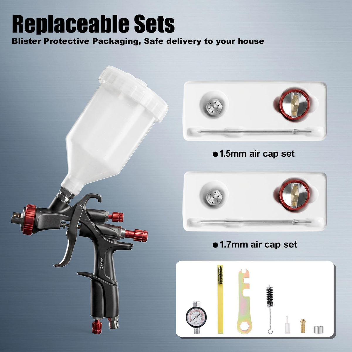 AEROPRO air regulator assembly for stable spray pressure