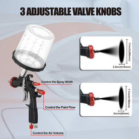 Durable stainless nozzle and needle handle varied coatings