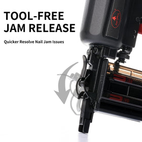 AEROPRO jam-clearing cover, tool-free access keeps projects flowing.