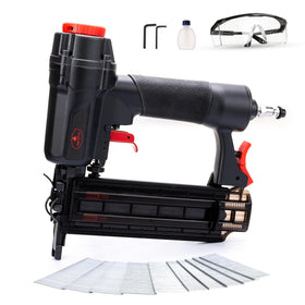 AEROPRO pneumatic 18ga brad nailer ready for upholstery projects.