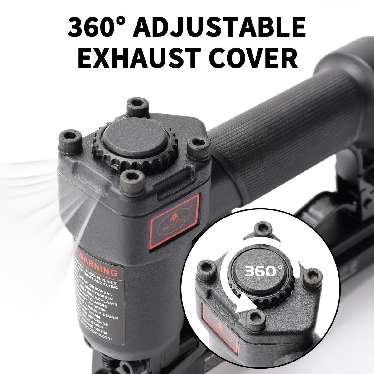 AEROPRO T50JC 360-degree exhaust directs airflow for comfort