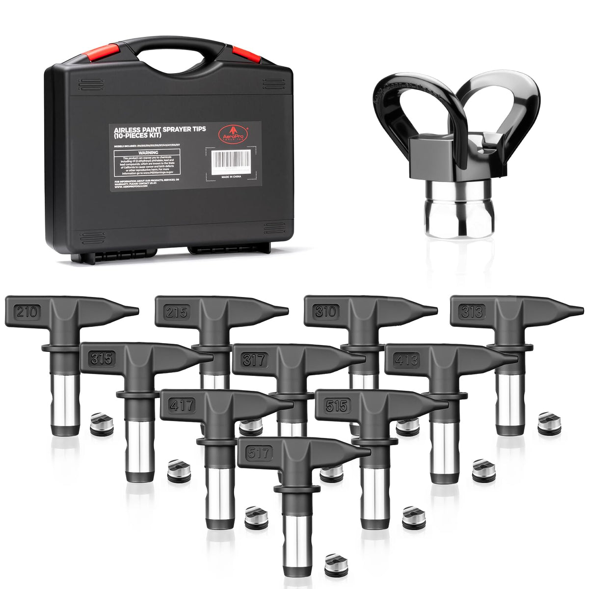 AEROPRO Tools 12Pcs set for versatile painting projects.
