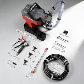 AEROPRO airless sprayer flush valve enables quick cleanup after painting.