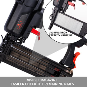AEROPRO semi-transparent magazine shows remaining nails clearly during use.