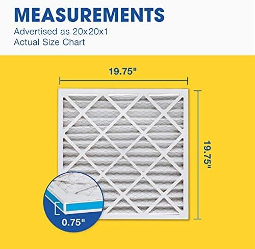 Aerostar 20x20x1 filter packaging highlights ease of replacement and affordability.