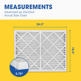 Aerostar actual size label indicating precise fit for standard HVAC slots.