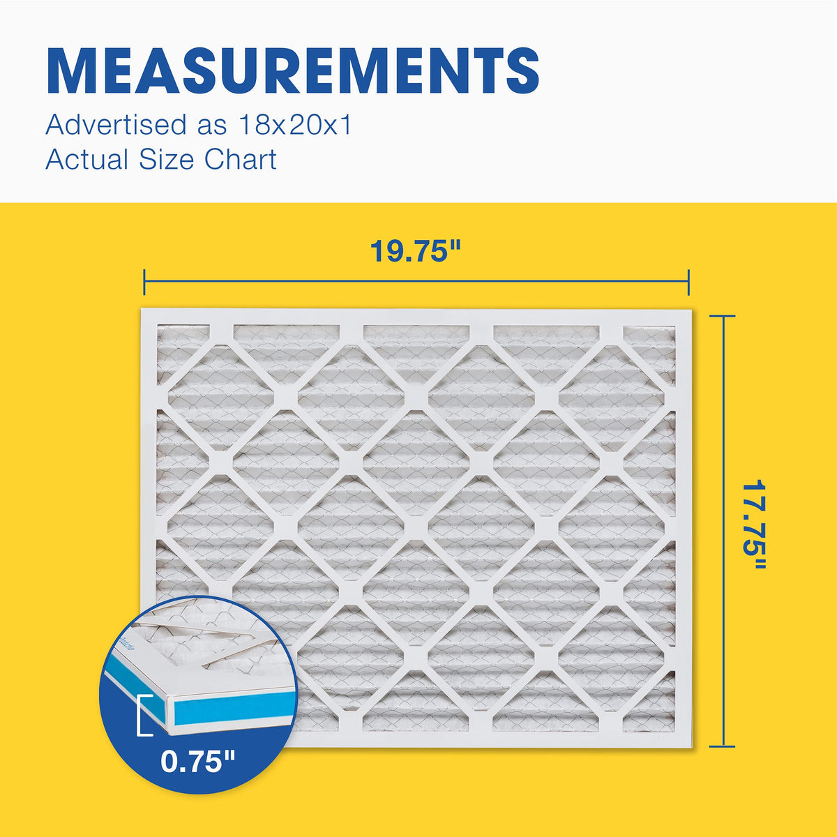 Close-up of Aerostar pleated filter showing electrostatic media and allergen capture.