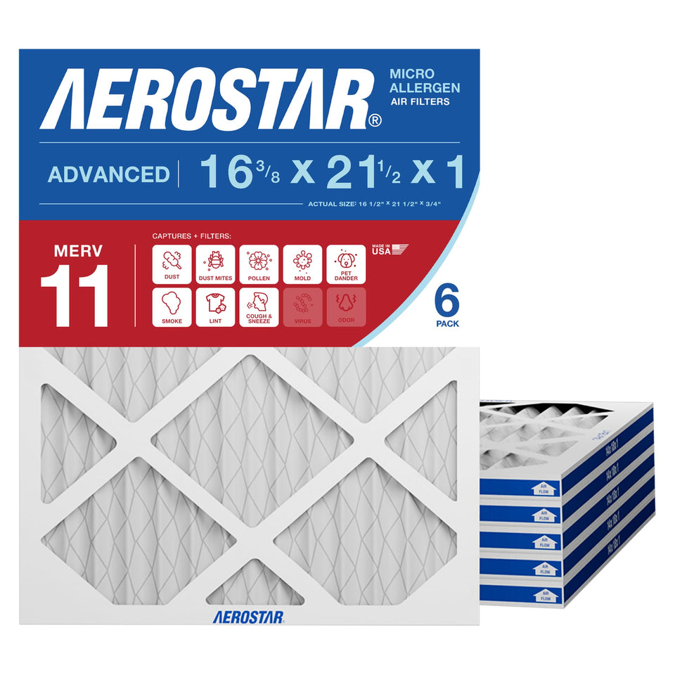 Aerostar pleated filter pack shot for higher efficiency filtration.