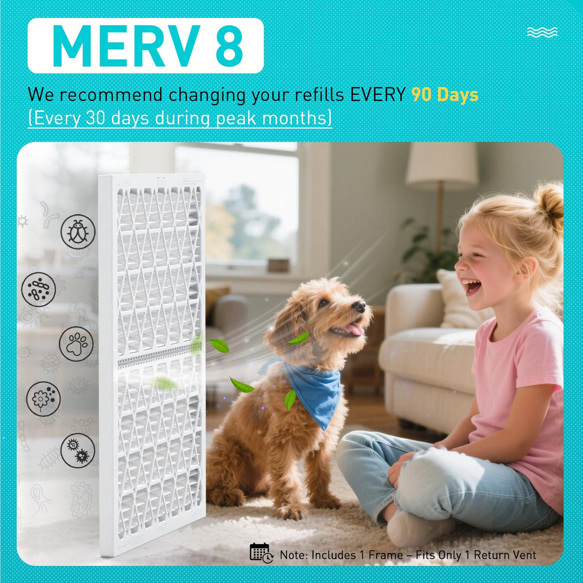 AErovivo reduced waste design cuts storage and waste vs cardboard filters.