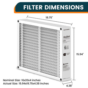 Aerzva 16x20x4 filter compatible with Honeywell FC100A1003 for versatile HVAC setups.