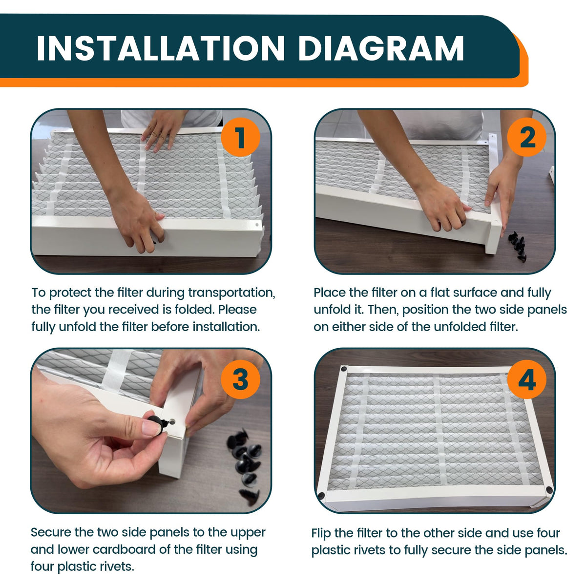Aerzva installation arrows ensure correct airflow direction during replacement.