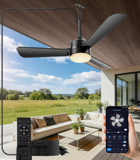 Aetherlume 36-inch plug-in ceiling fan light with remote for versatile mounting.