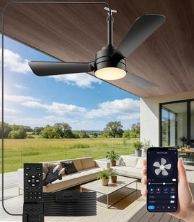 Aetherlume plug-in ceiling fan light with remote for effortless control.