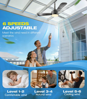 Aetherlume reversible motor enables seasonal airflow and energy efficiency.