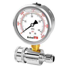 AetralYB 6000PSI gauge with dual MPa and PSI scales for precise readings