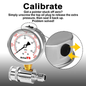 AetralYB gauge designed for universal compatibility with pressure washers
