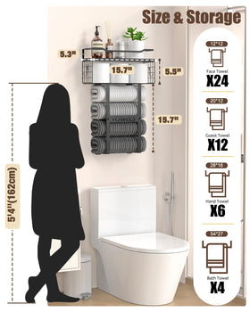 Aetyord easy install towel rack guide showing mounting steps