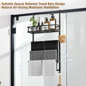 Aetyord durable metal construction resists rust in humid bathrooms in black.