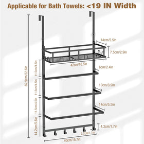 Aetyord tri-tier design with airflow promotes quick towel drying in black.