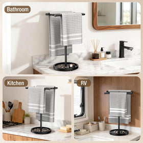 Aetyord Z-Shape towel holder compact design fits on any countertop.