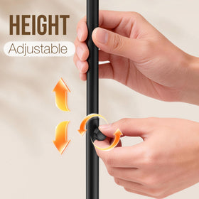 Aetyord Z-Shape towel holder features iron construction with wood base for durability.