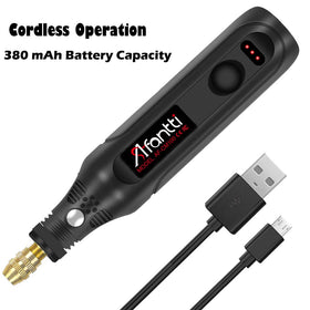 Afantti cordless tool battery visible for quick, untethered projects.