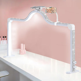 Afatnao nail lamp desk setup delivers even lighting for precise nail details.