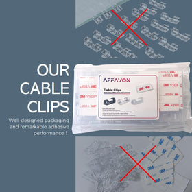 AFFAVON 80pcs pack keeps cables tidy across spaces.
