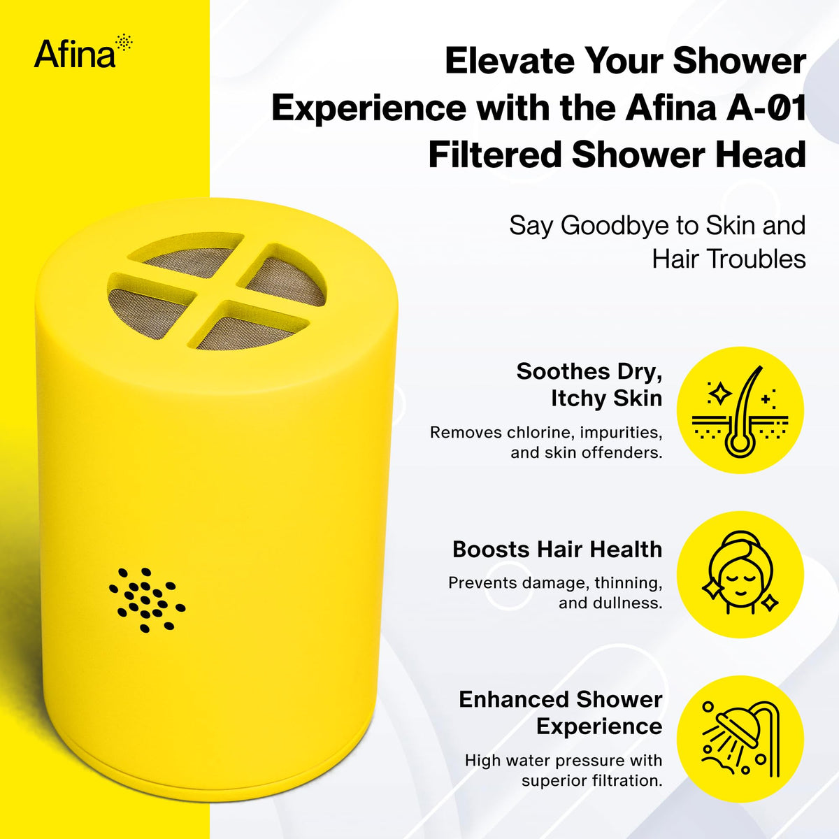 Afina filtered showerhead installation showing quick setup for better showering.