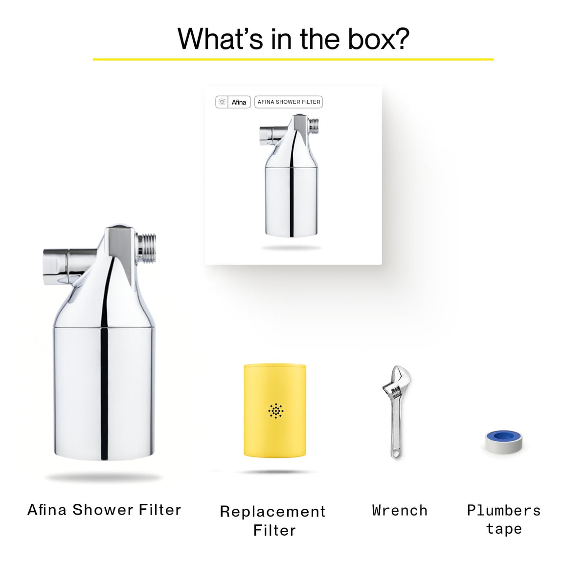 Afina in bathroom setting showcasing sleek chrome finish.