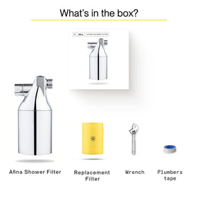 Afina in bathroom setting showcasing sleek chrome finish.