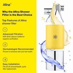 Afina chrome water flow image illustrating enhanced pressure and clean water.