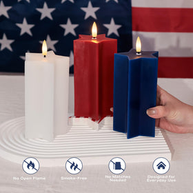 AFINETH battery-powered star candles ideal for table centers