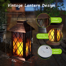 AFINETH weatherproof-ABS-glass lantern withstands rain and sun while staying bright.