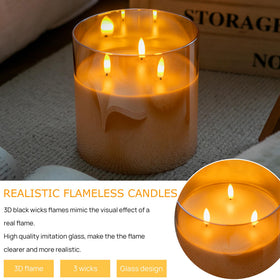 AFINETH candle offers flicker or steady light modes for versatile mood lighting.