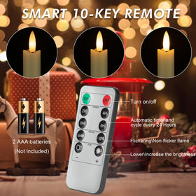 AFINETH LED flicker candle emits warm light for cozy ambiance.