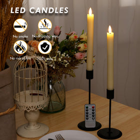 AFINETH remote control enables easy dimming and timing of candles.