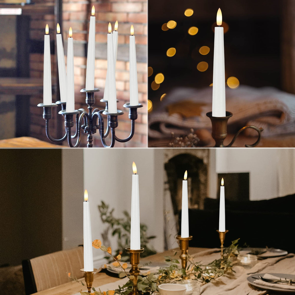 AFINETH white candles create cozy ambiance ideal for home gatherings.