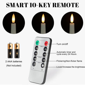 AFINETH taper candles offer dimmable brightness for mood-friendly lighting.