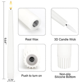 AFINETH taper candles remote control enables easy scheduling for any event.