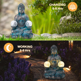 Afirst Buddha statue Zen decor elevates fence lines and walkways with contemplative charm